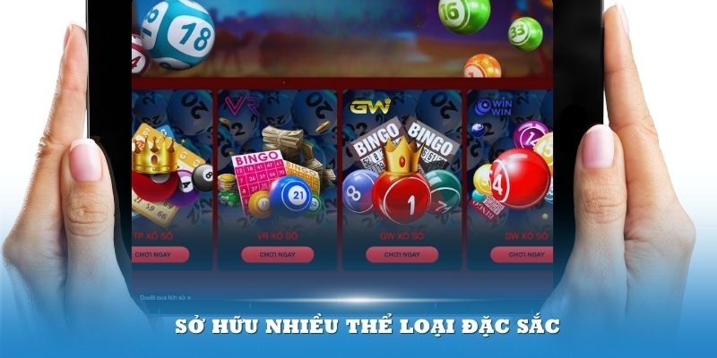 Sảnh game sở hữu nhiều thể loại đặc sắc cho bạn lựa chọn